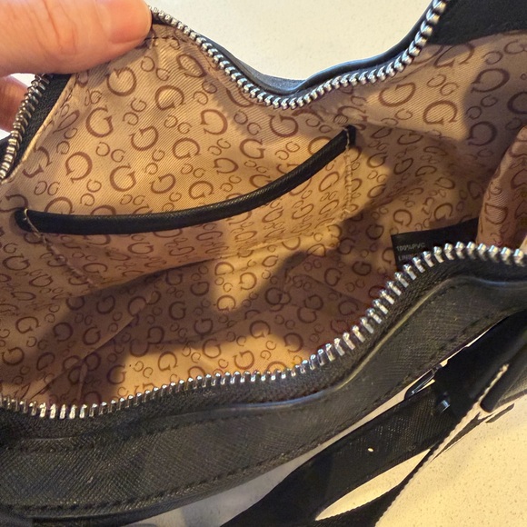 Guess Black crossbody Bag with Logo Strap - Picture 7 of 15